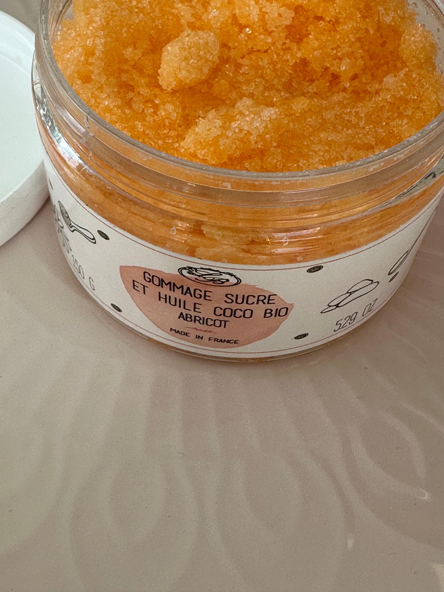 Gommage au sucre et huile de coco bio Abricot