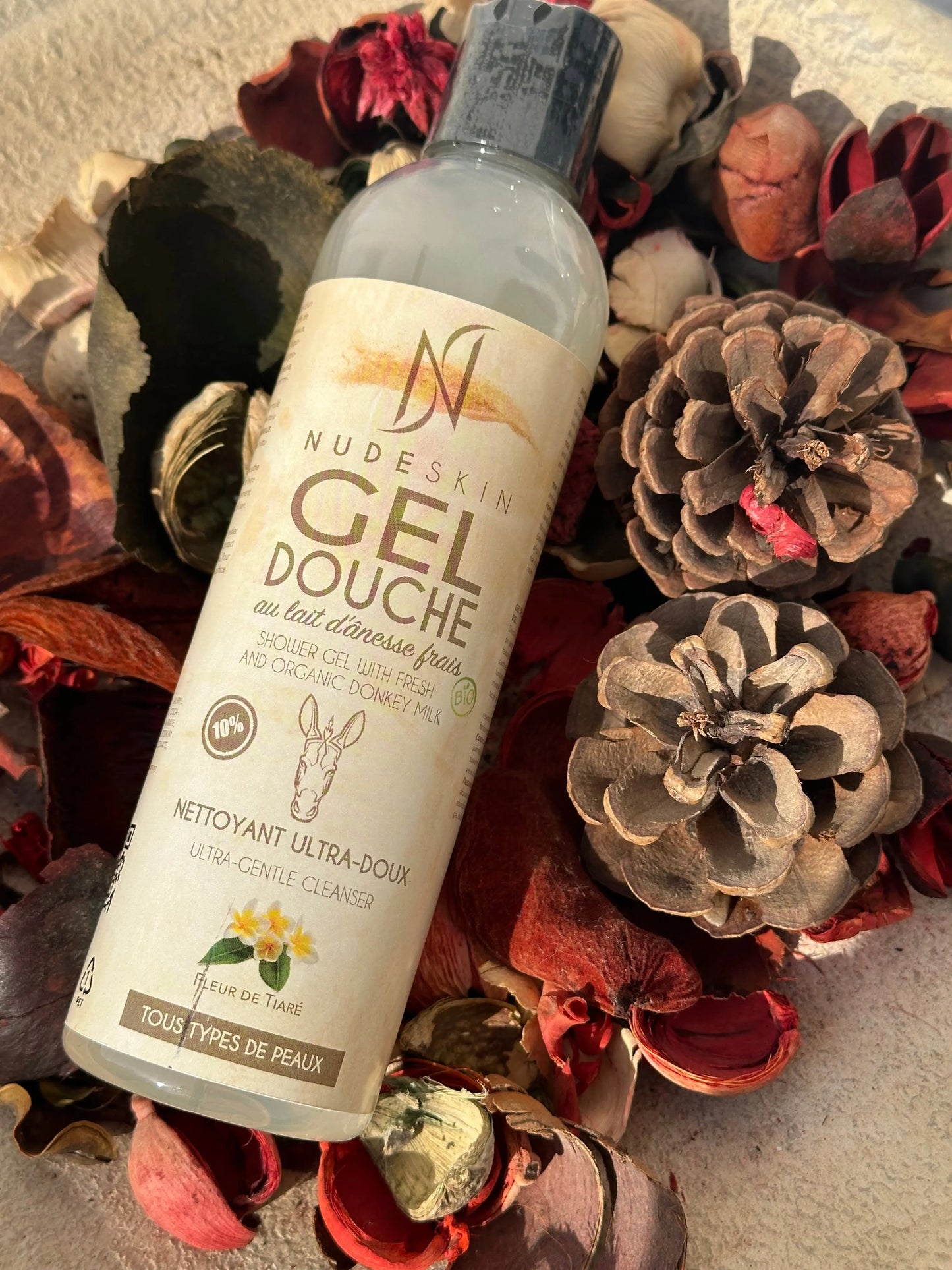 Gel douche Lait d'ânesse Parfum Fleur de Tiare - MON BIO CONCEPT