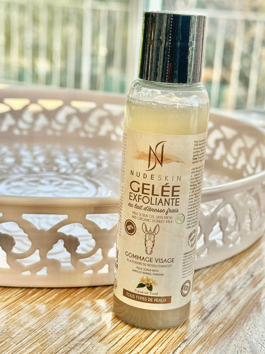 Gelée exfoliante au Lait d'ânesse Parfum Fleur de Tiare